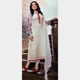 Asbah’s Shalwar Kamiz and Dupatta Georgette with all over Body  Embroidered